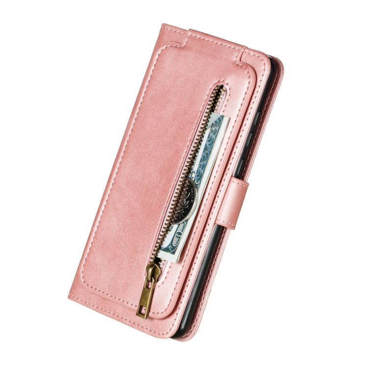 For Huawei P30 Nine Card Zipper Bag Horizontal Flip Leather Case With Holder & Card Slots & Frame