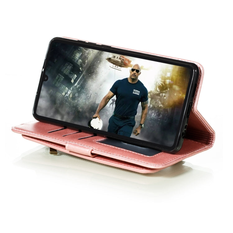 For Huawei P30 Nine Card Zipper Bag Horizontal Flip Leather Case With Holder & Card Slots & Frame