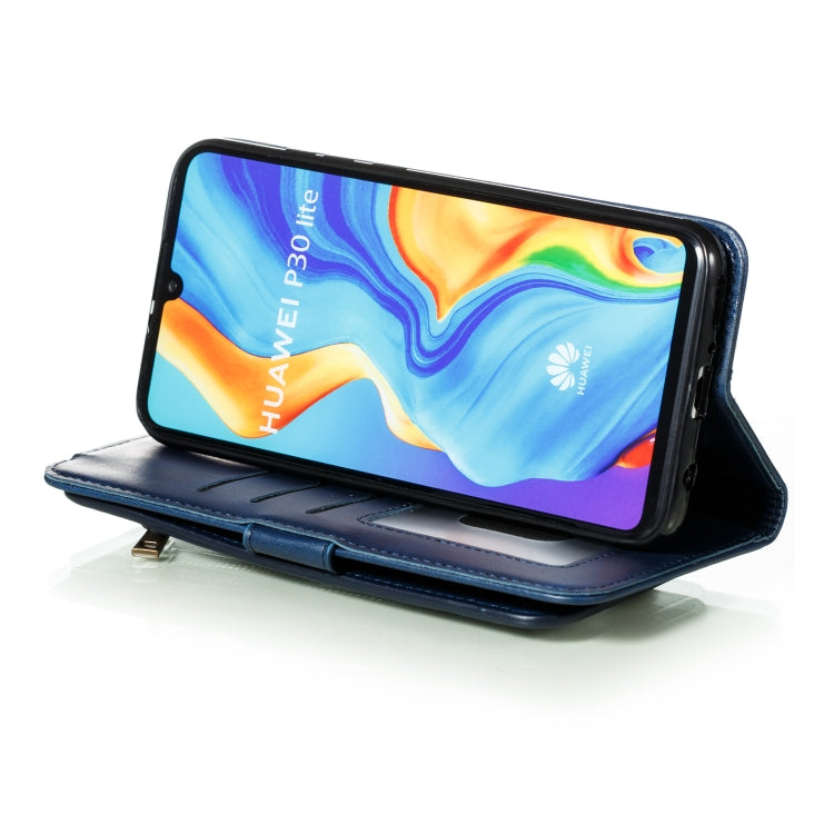 For Huawei P30 Lite Nine Card Zipper Bag Horizontal Flip Leather Case With Holder & Card Slots & Frame