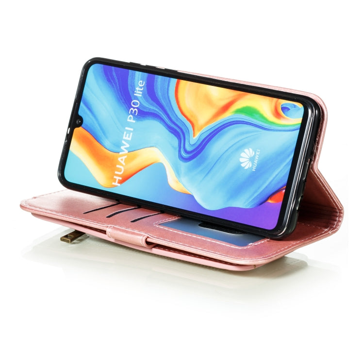For Huawei P30 Lite Nine Card Zipper Bag Horizontal Flip Leather Case With Holder & Card Slots & Frame