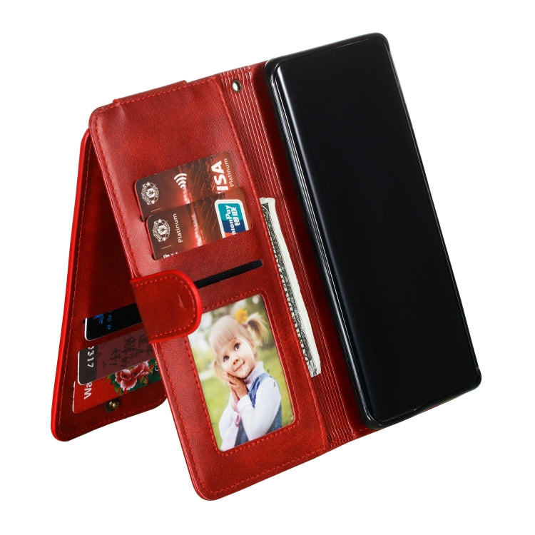For Huawei P30 Pro Nine Card Zipper Bag Horizontal Flip Leather Case With Holder & Card Slots & Frame