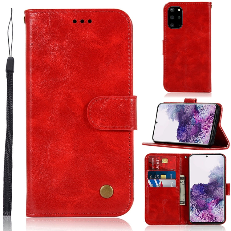 For Galaxy S20 Plus Retro Texture Magnetic Horizontal Flip Leather Case with Holder & Card Slots & Wallet