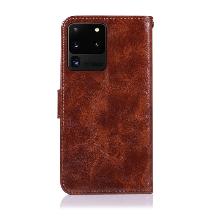 For Galaxy S20 Ultra Retro Texture Magnetic Horizontal Flip Leather Case with Holder & Card Slots & Wallet