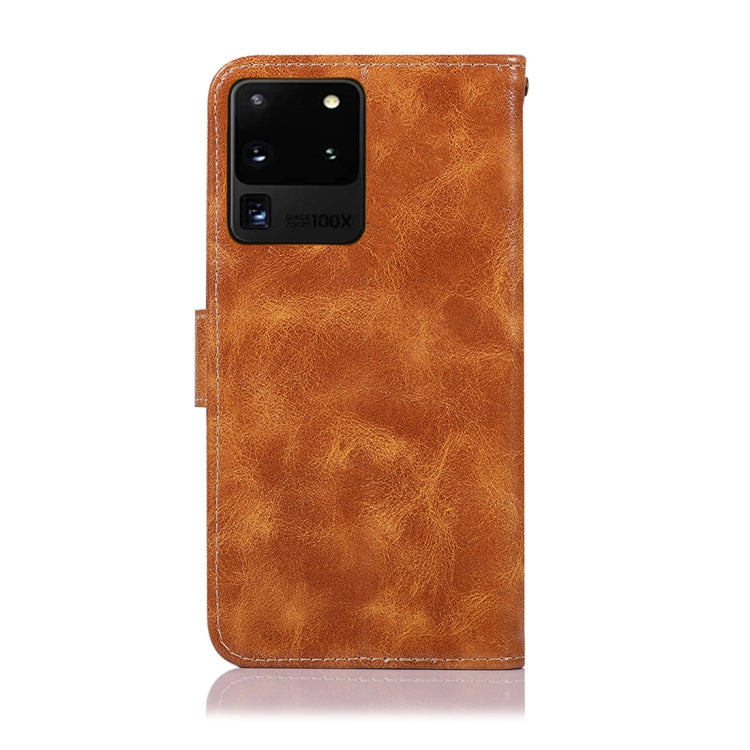 For Galaxy S20 Ultra Retro Texture Magnetic Horizontal Flip Leather Case with Holder & Card Slots & Wallet