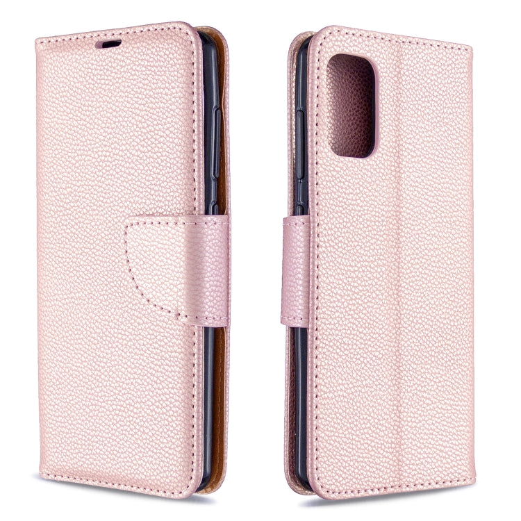 For Galaxy A41 Pure Color Horizontal Flip PU Leather Case with Holder & Card Slots & Wallet & Lanyard