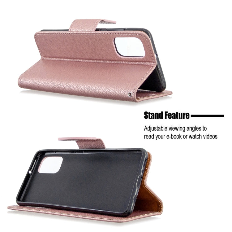 For Galaxy A41 Pure Color Horizontal Flip PU Leather Case with Holder & Card Slots & Wallet & Lanyard