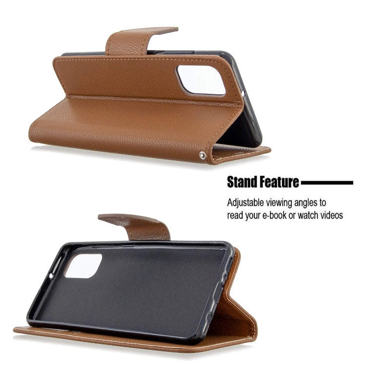 For Galaxy A41 Pure Color Horizontal Flip PU Leather Case with Holder & Card Slots & Wallet & Lanyard
