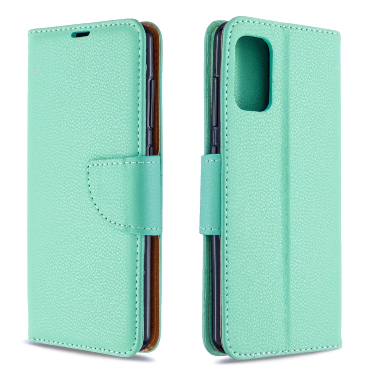 For Galaxy A41 Pure Color Horizontal Flip PU Leather Case with Holder & Card Slots & Wallet & Lanyard