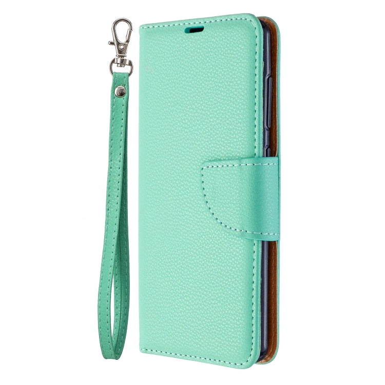 For Galaxy A41 Pure Color Horizontal Flip PU Leather Case with Holder & Card Slots & Wallet & Lanyard