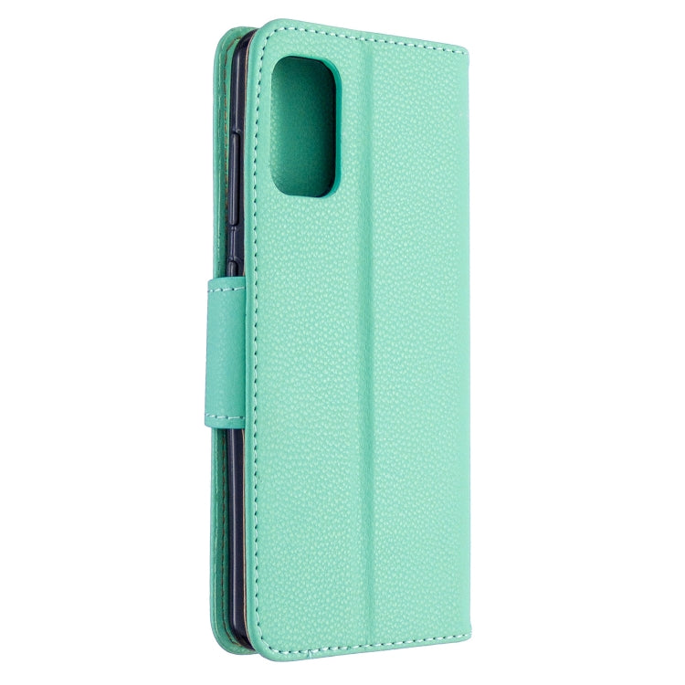 For Galaxy A41 Pure Color Horizontal Flip PU Leather Case with Holder & Card Slots & Wallet & Lanyard