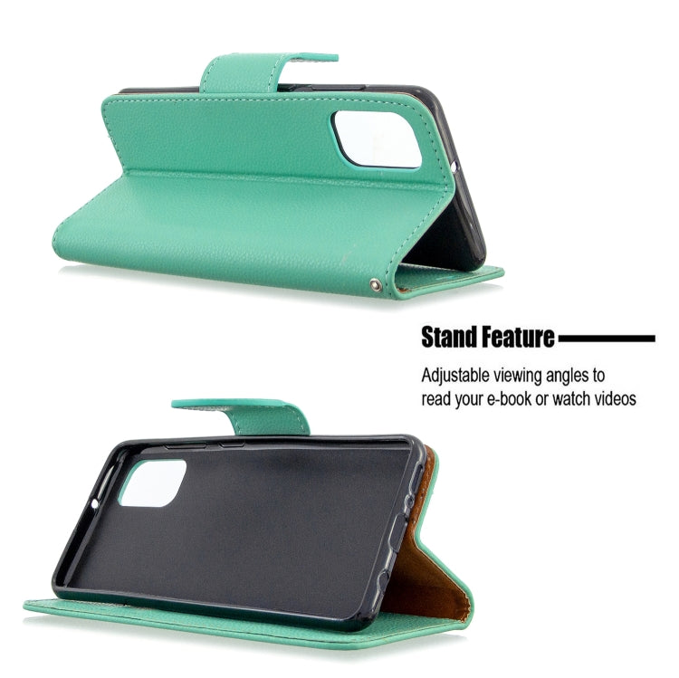 For Galaxy A41 Pure Color Horizontal Flip PU Leather Case with Holder & Card Slots & Wallet & Lanyard