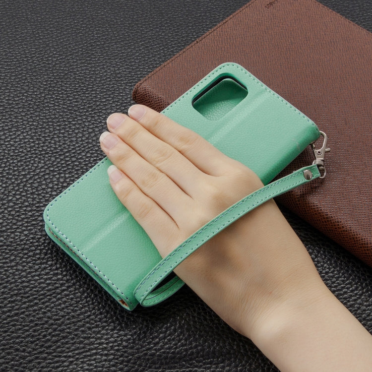 For Galaxy A41 Pure Color Horizontal Flip PU Leather Case with Holder & Card Slots & Wallet & Lanyard