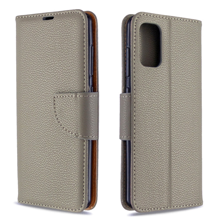 For Galaxy A41 Pure Color Horizontal Flip PU Leather Case with Holder & Card Slots & Wallet & Lanyard