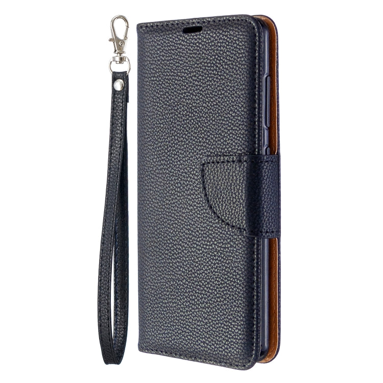 For Galaxy A41 Pure Color Horizontal Flip PU Leather Case with Holder & Card Slots & Wallet & Lanyard