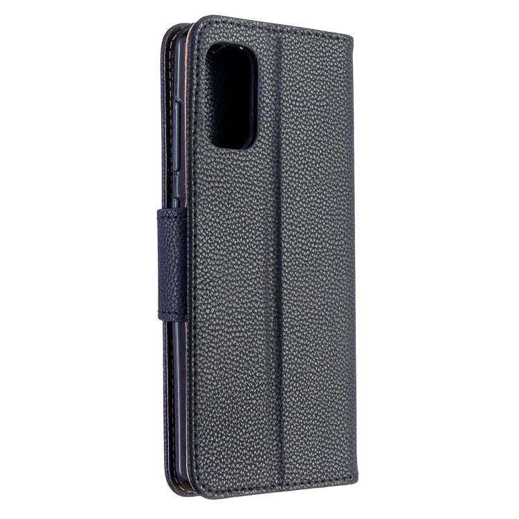 For Galaxy A41 Pure Color Horizontal Flip PU Leather Case with Holder & Card Slots & Wallet & Lanyard