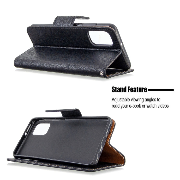 For Galaxy A41 Pure Color Horizontal Flip PU Leather Case with Holder & Card Slots & Wallet & Lanyard
