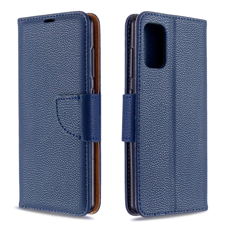 For Galaxy A41 Pure Color Horizontal Flip PU Leather Case with Holder & Card Slots & Wallet & Lanyard