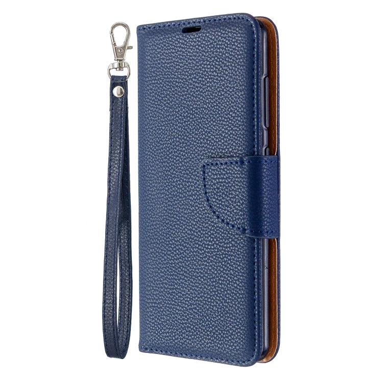 For Galaxy A41 Pure Color Horizontal Flip PU Leather Case with Holder & Card Slots & Wallet & Lanyard
