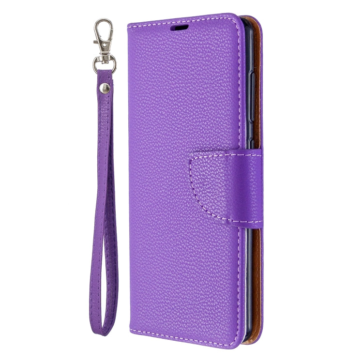 For Galaxy A41 Pure Color Horizontal Flip PU Leather Case with Holder & Card Slots & Wallet & Lanyard