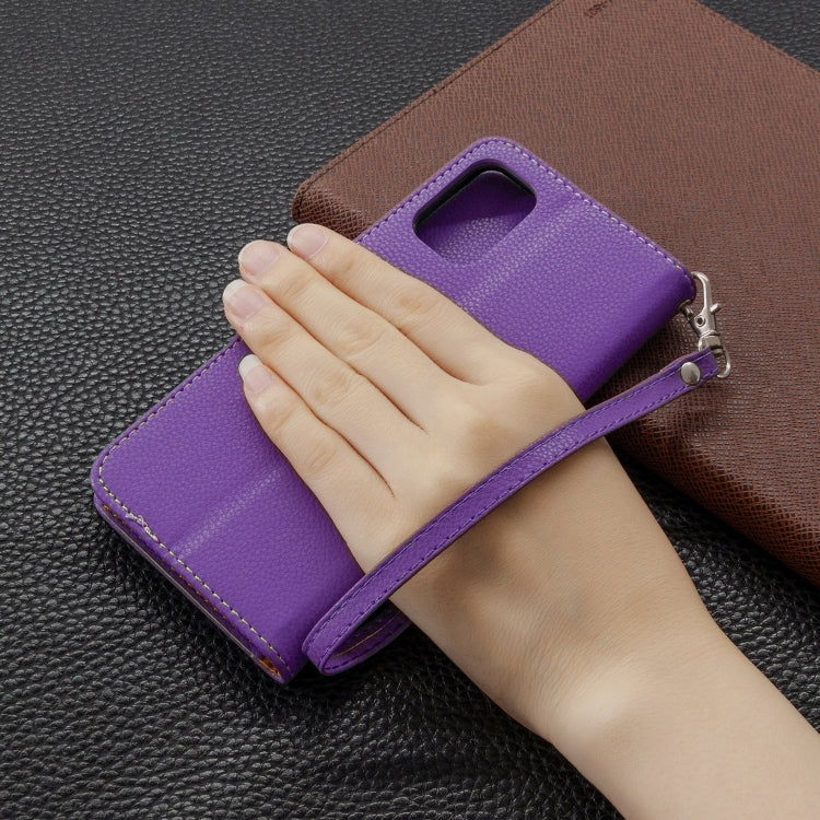 For Galaxy A41 Pure Color Horizontal Flip PU Leather Case with Holder & Card Slots & Wallet & Lanyard