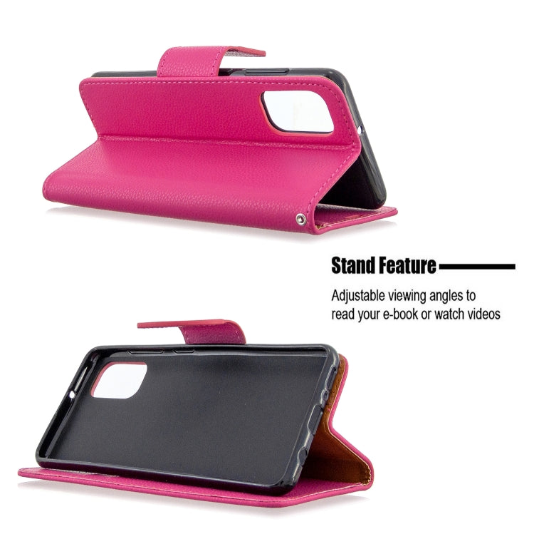 For Galaxy A41 Pure Color Horizontal Flip PU Leather Case with Holder & Card Slots & Wallet & Lanyard