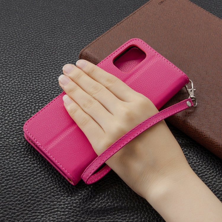 For Galaxy A41 Pure Color Horizontal Flip PU Leather Case with Holder & Card Slots & Wallet & Lanyard