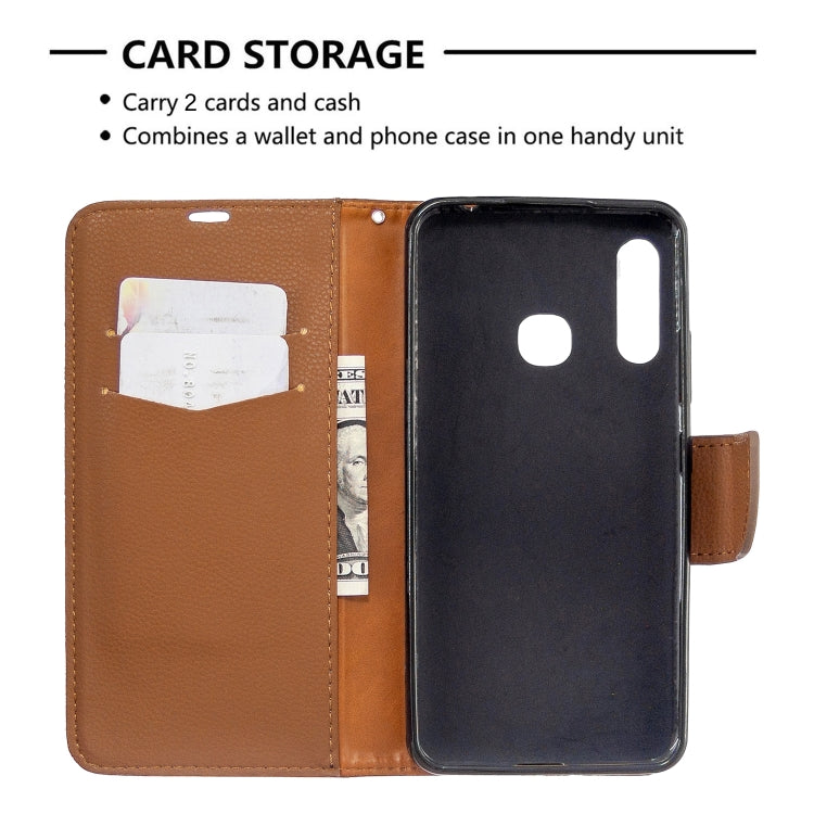 For Galaxy A70e Pure Color Horizontal Flip PU Leather Case with Holder & Card Slots & Wallet & Lanyard