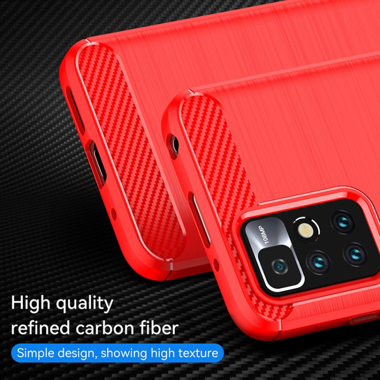 For Xiaomi Redmi 10 2022 Brushed Texture Carbon Fiber TPU Case
