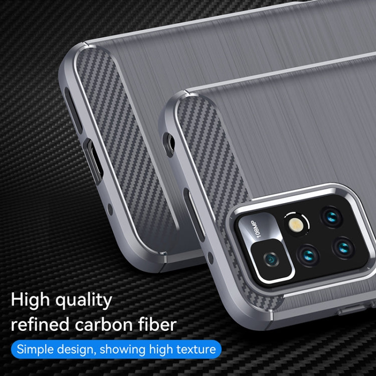For Xiaomi Redmi 10 2022 Brushed Texture Carbon Fiber TPU Case