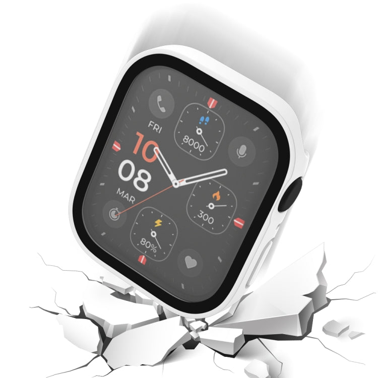 Life Waterproof Frosted 2 in 1 PC Frame + Tempered Glass Protective Case For Apple Watch Series 9 / 8 / 7 45mm