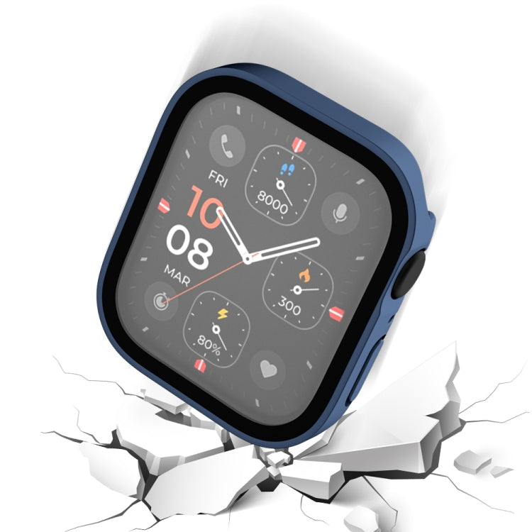 Life Waterproof Frosted 2 in 1 PC Frame + Tempered Glass Protective Case For Apple Watch Series 9 / 8 / 7 45mm