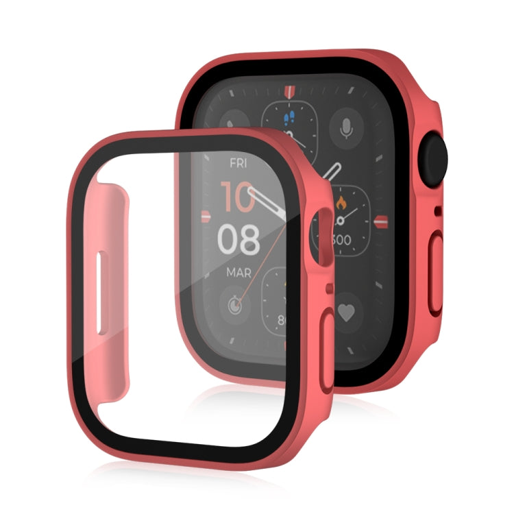 Life Waterproof Frosted 2 in 1 PC Frame + Tempered Glass Protective Case For Apple Watch Series 9 / 8 / 7 45mm