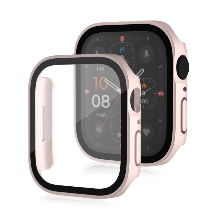 Life Waterproof Frosted 2 in 1 PC Frame + Tempered Glass Protective Case For Apple Watch Series 6 / 5 / 4 / SE 44mm