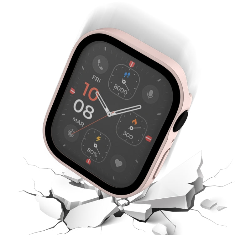 Life Waterproof Frosted 2 in 1 PC Frame + Tempered Glass Protective Case For Apple Watch Series 6 / 5 / 4 / SE 44mm