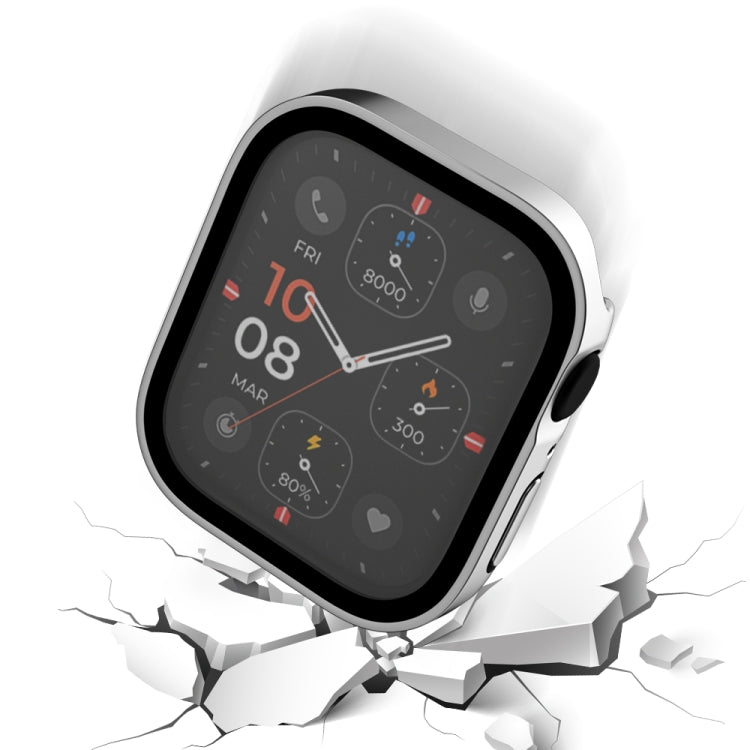 Life Waterproof Frosted 2 in 1 PC Frame + Tempered Glass Protective Case For Apple Watch Series 6 / 5 / 4 / SE 44mm