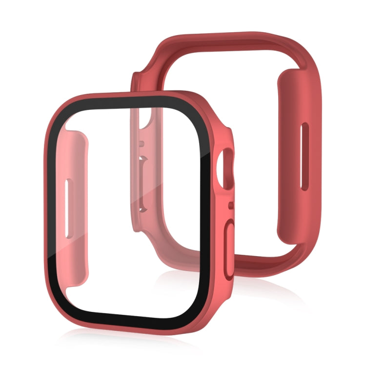Life Waterproof Frosted 2 in 1 PC Frame + Tempered Glass Protective Case For Apple Watch Series 6 / 5 / 4 / SE 44mm