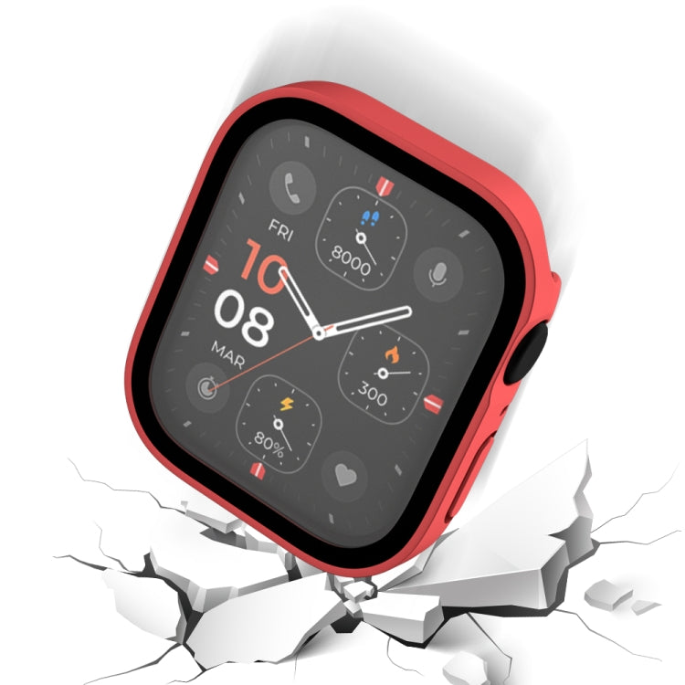 Life Waterproof Frosted 2 in 1 PC Frame + Tempered Glass Protective Case For Apple Watch Series 6 / 5 / 4 / SE 44mm