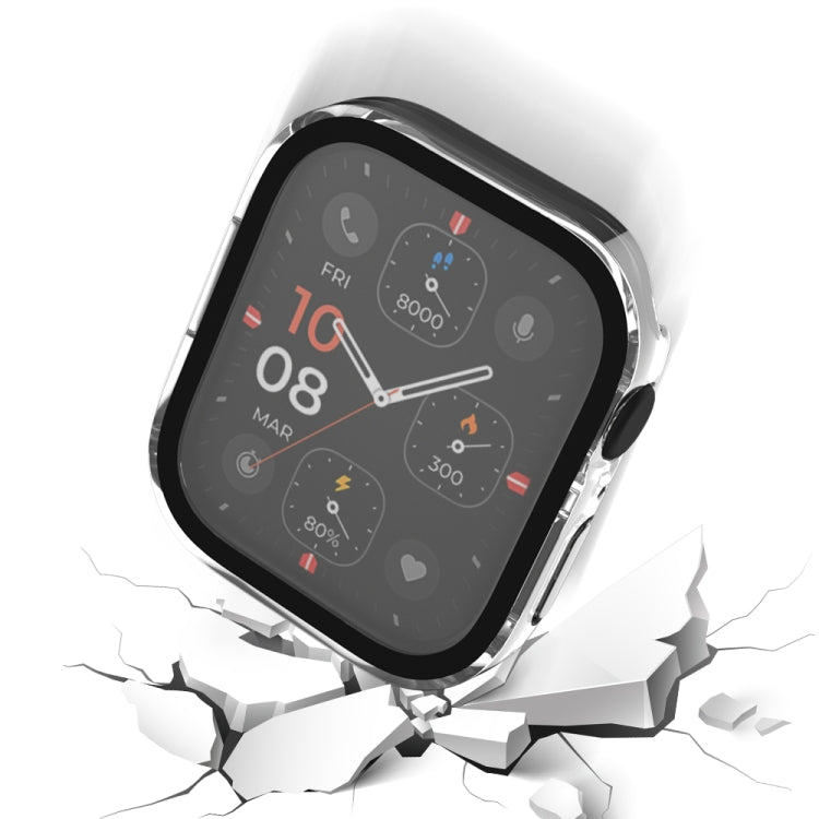 Life Waterproof Frosted 2 in 1 PC Frame + Tempered Glass Protective Case For Apple Watch Series 6 / 5 / 4 / SE 44mm