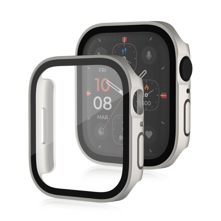 Life Waterproof Frosted 2 in 1 PC Frame + Tempered Glass Protective Case For Apple Watch Series 6 / 5 / 4 / SE 44mm