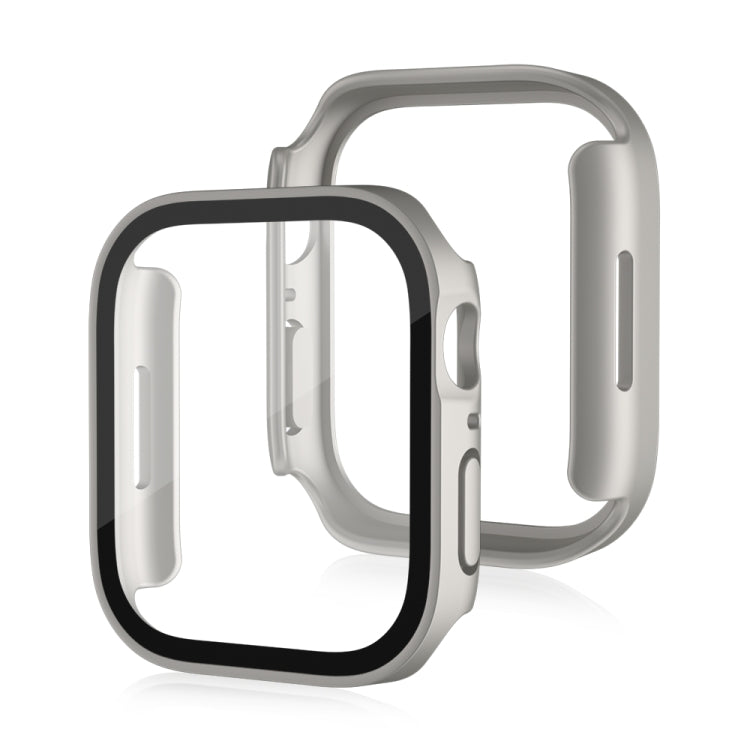 Life Waterproof Frosted 2 in 1 PC Frame + Tempered Glass Protective Case For Apple Watch Series 6 / 5 / 4 / SE 44mm