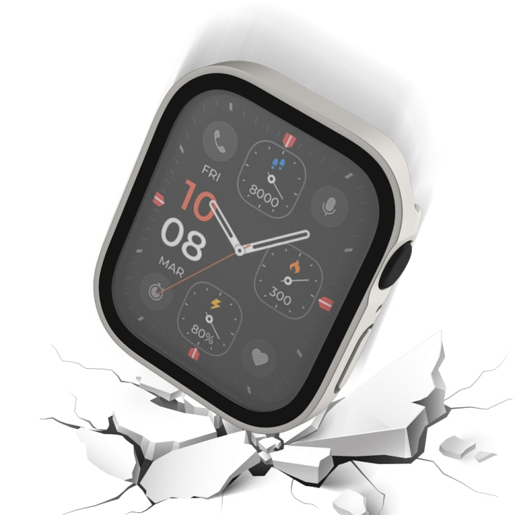 Life Waterproof Frosted 2 in 1 PC Frame + Tempered Glass Protective Case For Apple Watch Series 6 / 5 / 4 / SE 44mm