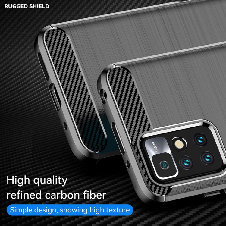 For Xiaomi Redmi 10 Prime 2022 Brushed Texture Carbon Fiber TPU Case
