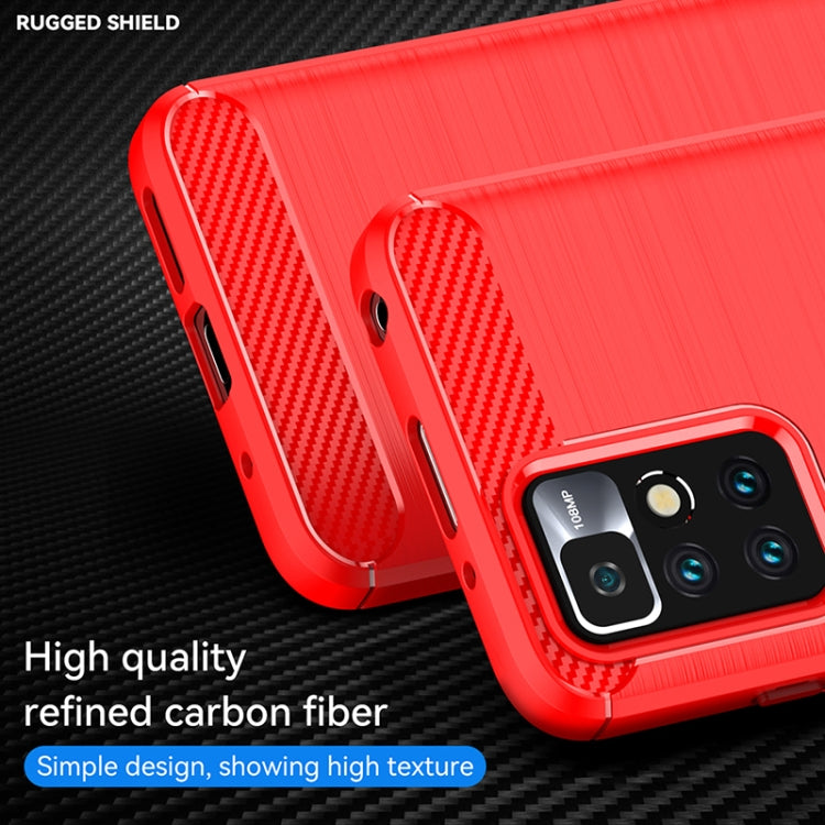 For Xiaomi Redmi 10 Prime 2022 Brushed Texture Carbon Fiber TPU Case