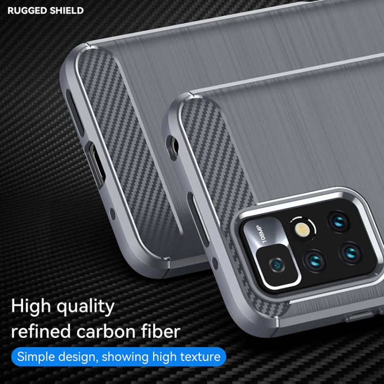 For Xiaomi Redmi 10 Prime 2022 Brushed Texture Carbon Fiber TPU Case