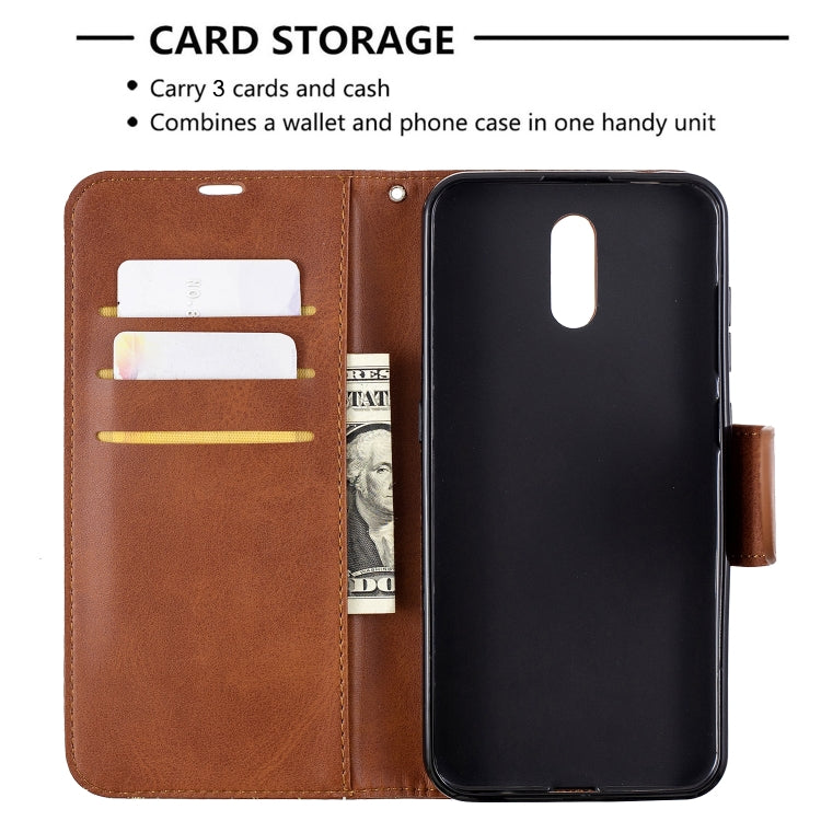 For Nokia 2.3 Retro Lambskin Texture Pure Color Horizontal Flip PU Leather Case with Holder & Card Slots & Wallet & Lanyard