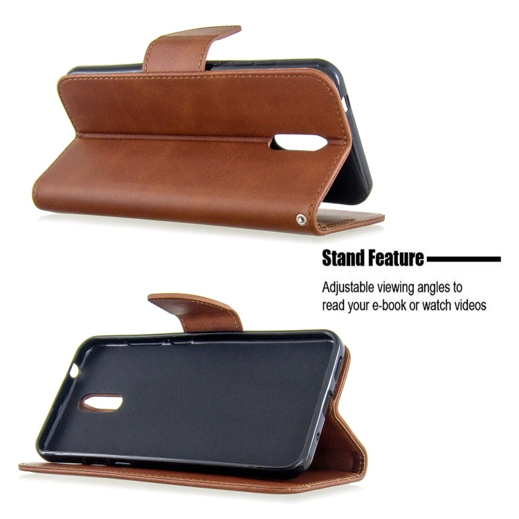 For Nokia 2.3 Retro Lambskin Texture Pure Color Horizontal Flip PU Leather Case with Holder & Card Slots & Wallet & Lanyard