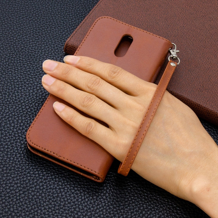 For Nokia 2.3 Retro Lambskin Texture Pure Color Horizontal Flip PU Leather Case with Holder & Card Slots & Wallet & Lanyard