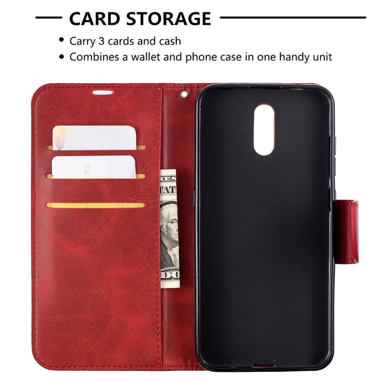 For Nokia 2.3 Retro Lambskin Texture Pure Color Horizontal Flip PU Leather Case with Holder & Card Slots & Wallet & Lanyard