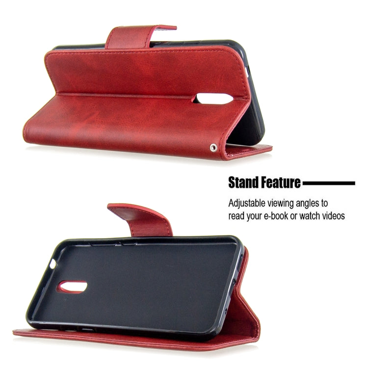 For Nokia 2.3 Retro Lambskin Texture Pure Color Horizontal Flip PU Leather Case with Holder & Card Slots & Wallet & Lanyard