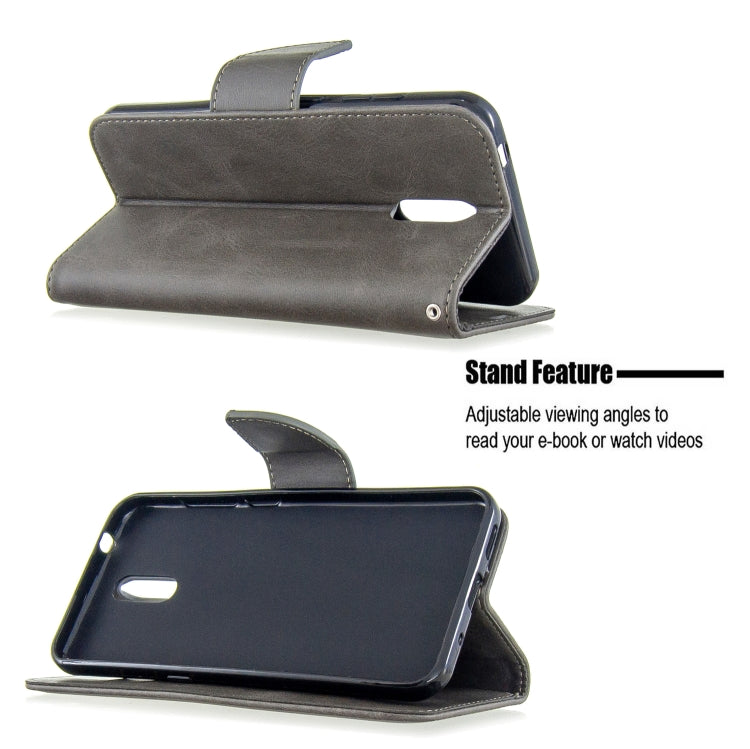 For Nokia 2.3 Retro Lambskin Texture Pure Color Horizontal Flip PU Leather Case with Holder & Card Slots & Wallet & Lanyard